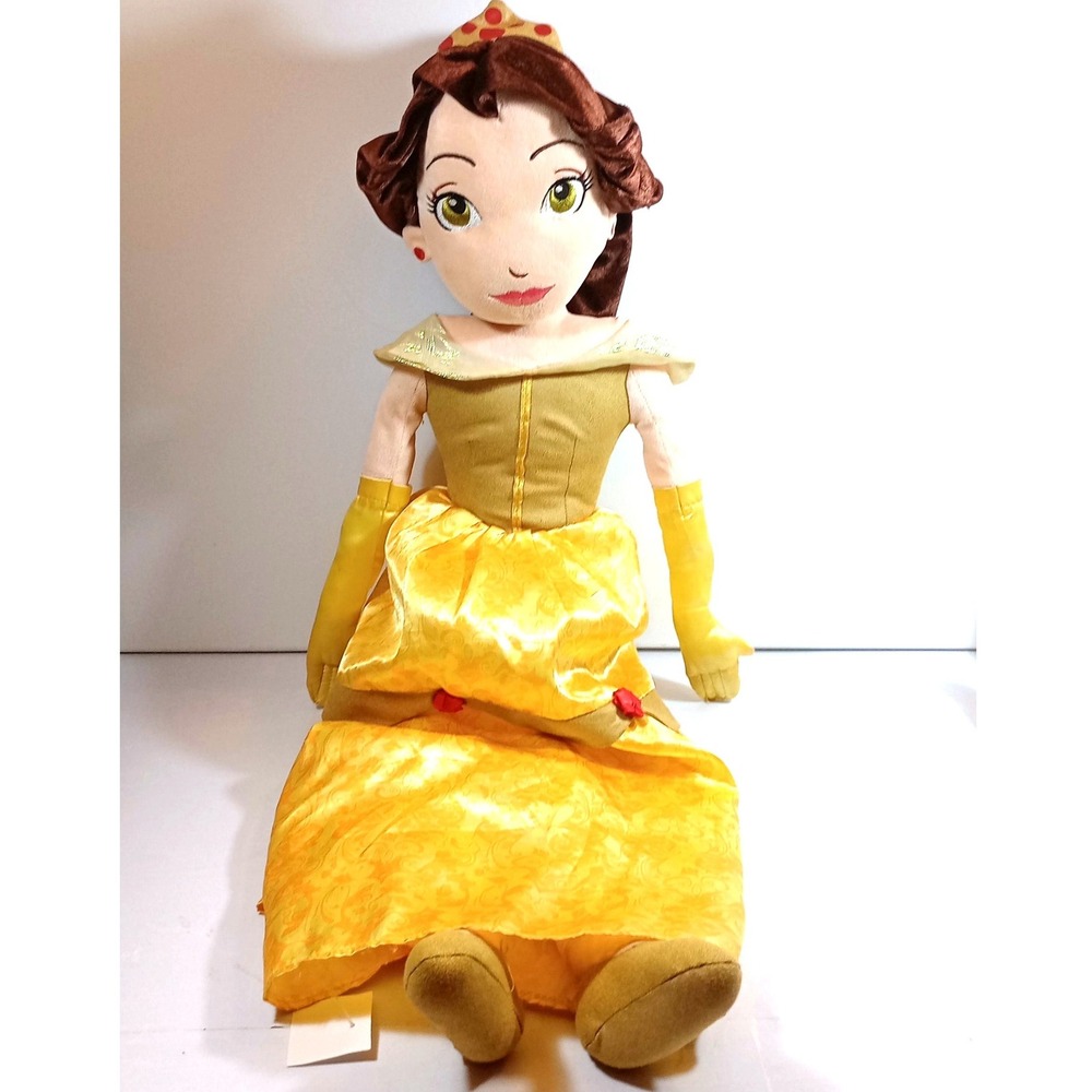 Disney Store Belle 20" Plush Doll Beauty and the Beast Yellow Dress Soft Toy